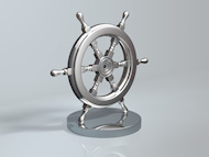Bespoke Metal Boat Wheel Award Trophy