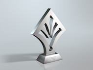 Bespoke Metal Leaf Award Trophy