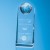 Optical Crystal Globe Rectangle Wedge Award