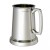 Pewter Pint Tankard with Glass Base & Shilling Coin