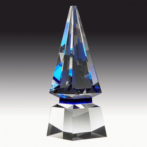 Elite Blue Spire Award from Prism Crystal Awards Trophies Supplier