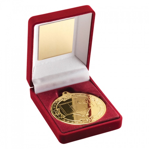 Gold Finish Basketball Medal