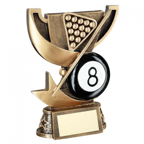 Resin Pool 8 Ball Trophy Cup