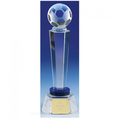 Crystal Football Column Trophy KK159