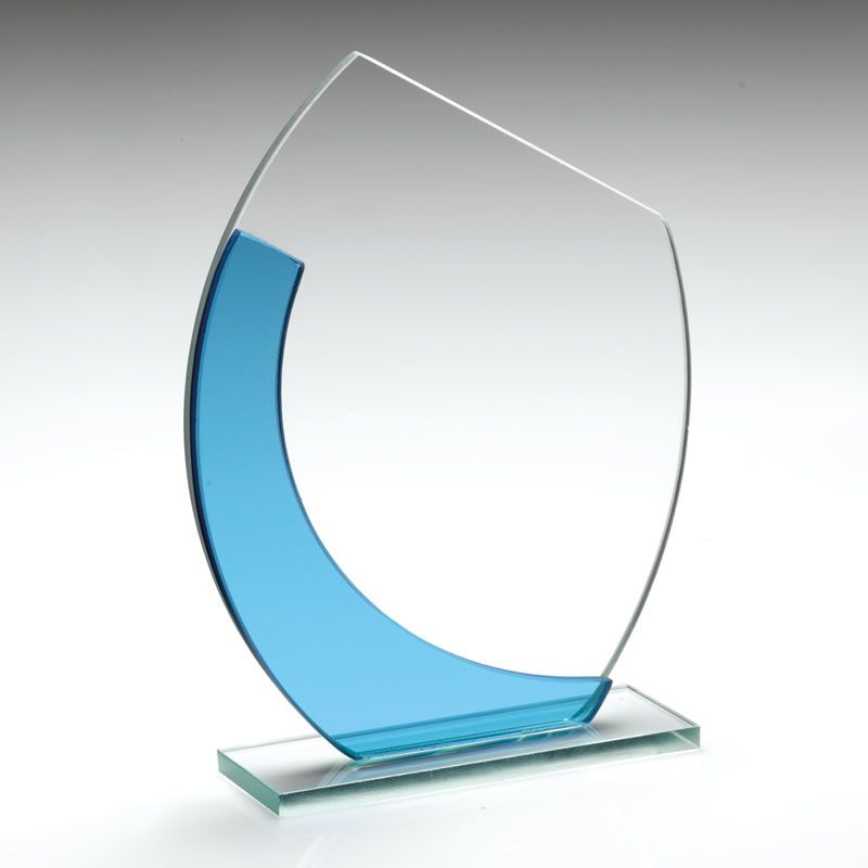 Jade & Blue Glass Plaque BL20 Awards Trophies Supplier