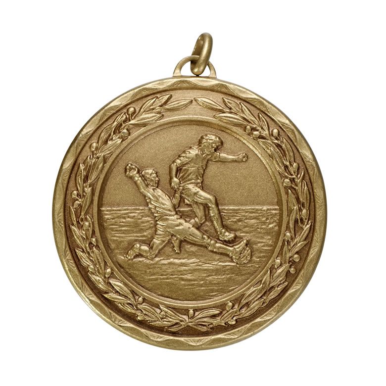 Lowcost Bronze Football Medal with Custom Engraving Awards Trophies