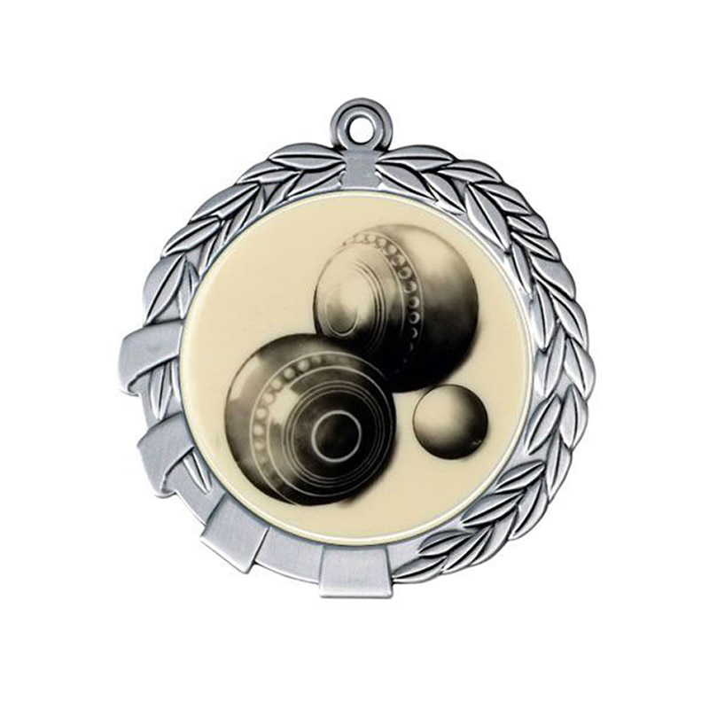 Lawn Bowls Medal in Antique Silver Finish Awards Trophies Supplier