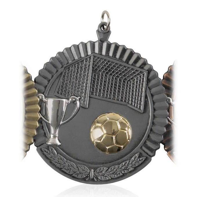 Cheap Football Medals with Antique Silver Finish Awards Trophies Supplier