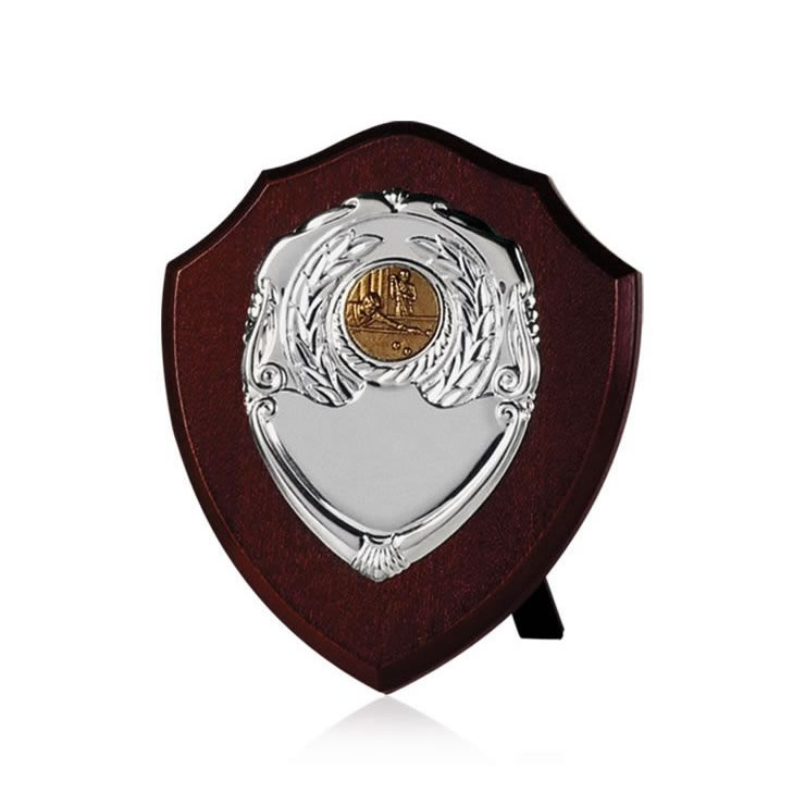 6in Dark Wood Awards Shield SV - Awards Trophies Supplier