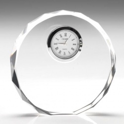 4.5in Circle Flat Glass Clock Award