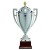 20in Brushed Metal Lidded Silver Trophy 1337