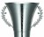 Tall Silver Trophy Vase with Leaf Handles 1901