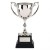 Silver Cast Metal Trophy Cup on Square Base