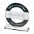 Clear & Black Glass Circle with Strip Trophy