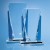 Clear & Sapphire Blue Optical Crystal Sentinel Award