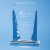 Clear & Sapphire Blue Optical Crystal Sentinel Award