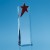 Optical Crystal Rectangle with a Brilliant Red Star Award