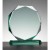 Facetted Octagon Award in 15mm Jade Glass