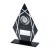 Badminton Glass Plaque Trophy in Black & Silver
