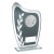Athletics Glass Plaque Trophy in Grey & Silver