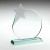 Jade Glass Circle Plaque With Frosted Star
