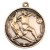 50mm Football Players Medal in Antique Gold