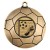 50mm Domed Football Medal in Antique Gold