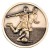 70mm Football Players Medal in Antique Gold