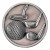 70mm Golf Medal in Antique Silver