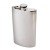 8oz Plain Pewter Kidney Hip Flask with Captive Top