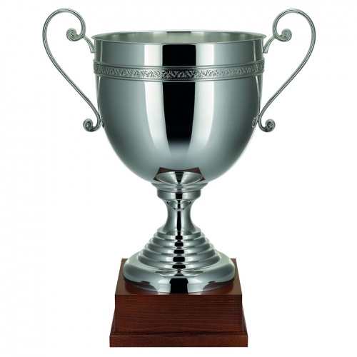 55cm Silver Plated Trophy on Square Base 1871