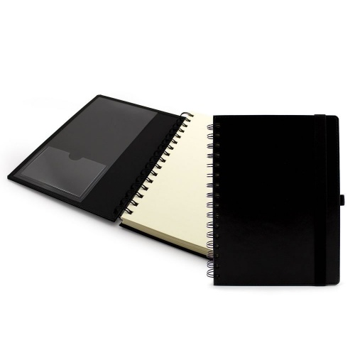 Deluxe A5 Wiro Notebook with Elastic Strap & Pen Loop