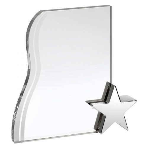 Glass Plaque With Star AC114