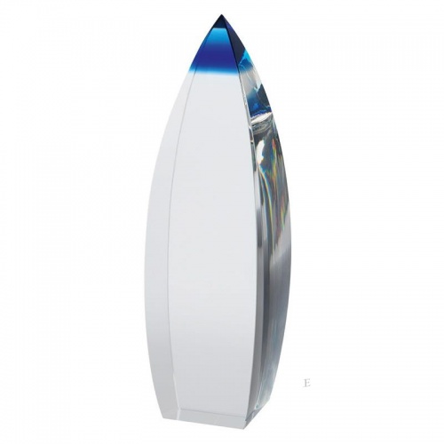 Clear & Blue Optical Crystal Award AC130