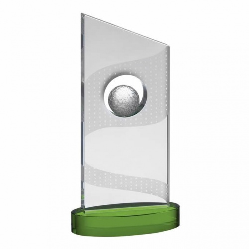 Green Crystal Golf Ball Award