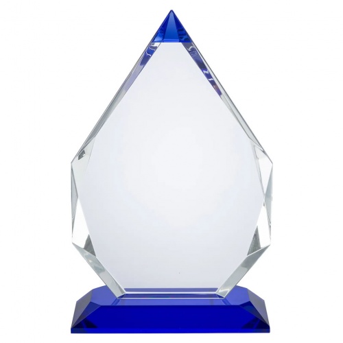 Clear & Blue Crystal Award AC201