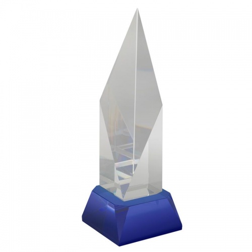 Clear & Blue Crystal Award AC203