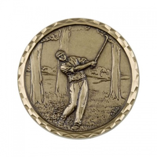 Gold Plated Golf Medal CEB443