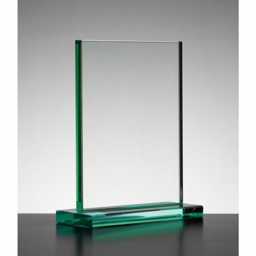 Rectangle Award Plaque in 10mm Jade Glass