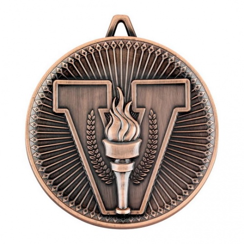 Victory Torch Deluxe Medal - Antique Bronze 60mm