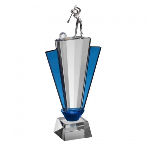 Clear & Blue Glass Golf Award