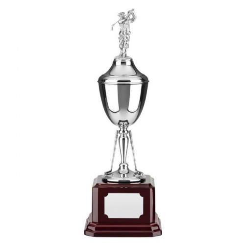 Nickel Plated Golf Trophy GLN654