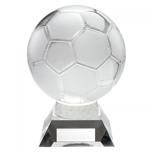 Crystal Glass Football Trophy with Custom Engraving Awards Trophies