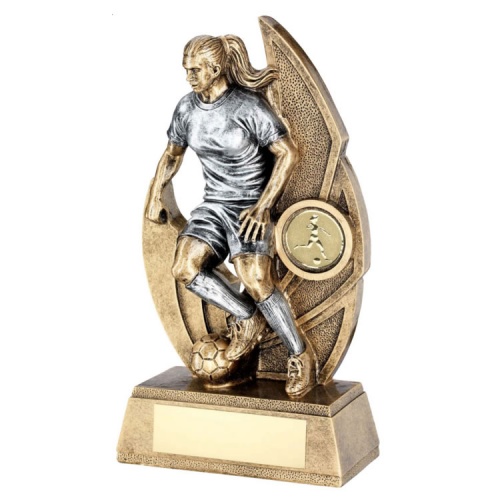 Womens Football Figure Trophy - Dribbler