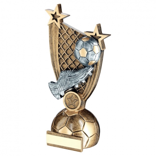 Resin Bronze, Pewter & Gold Football Trophy RF252