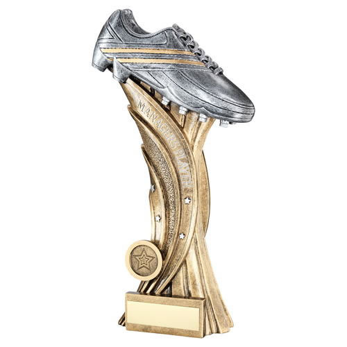 11in Football Silver Boot Trophy - Manager's Player