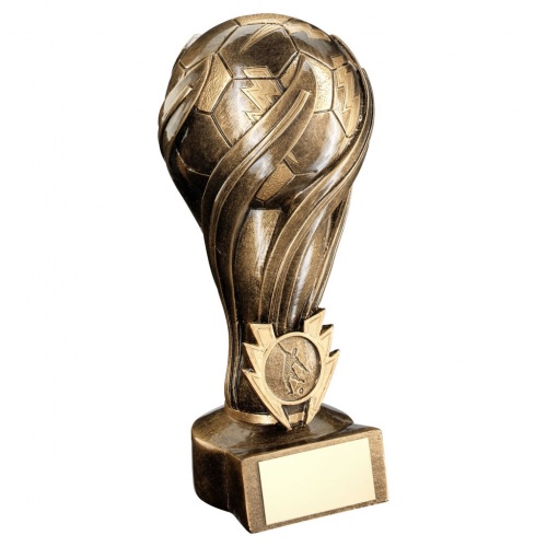 Bronze & Gold Football on Column Trophy RF377
