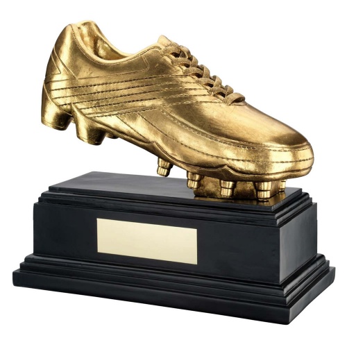 Football Golden Boot Trophy in Antique Gold