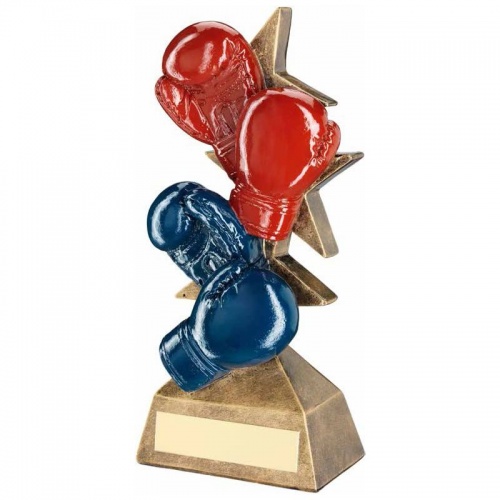 Red & Blue Boxing Gloves Trophy