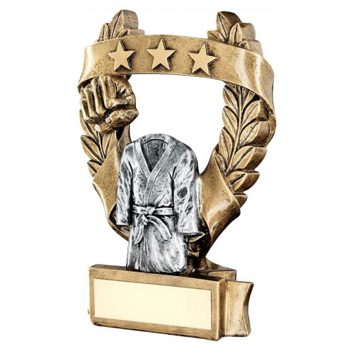 Resin Martial Arts Laurel Ribbon Trophy